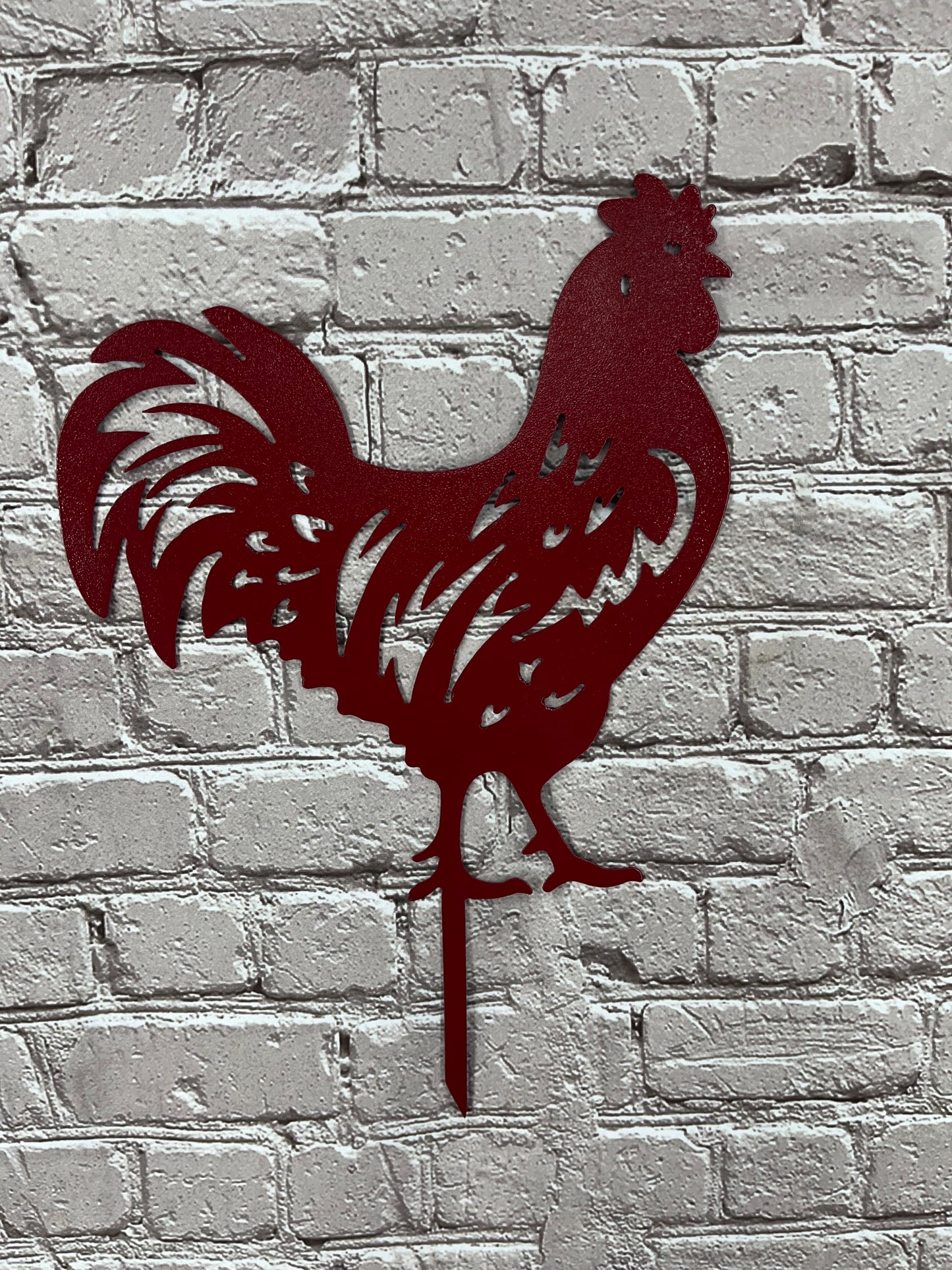 Rooster yard stake