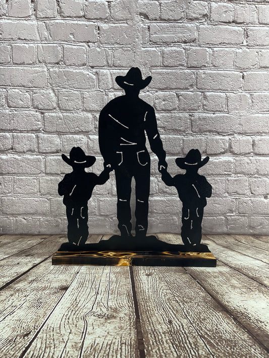 Cowboy Father and sons