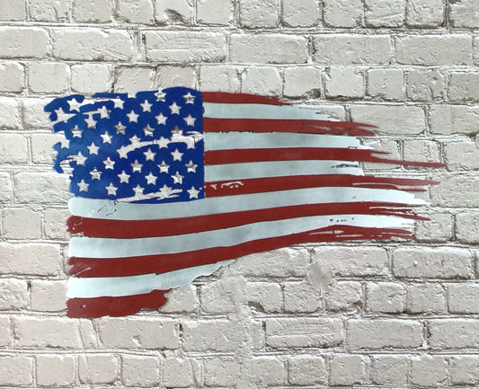 Tattered USA Flag